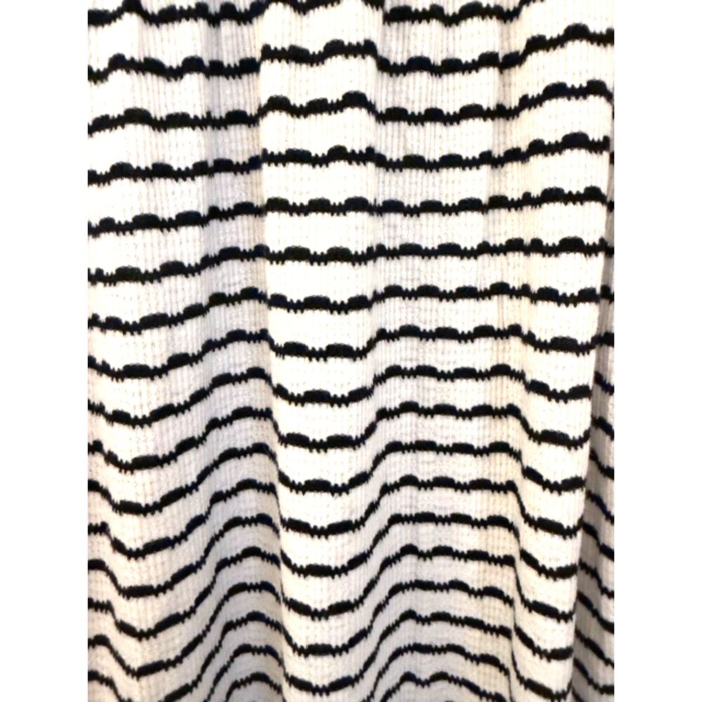 Ann Taylor Factory Striped Blouse Size S Black White Puff Sleeve Top - Picture 6 of 6